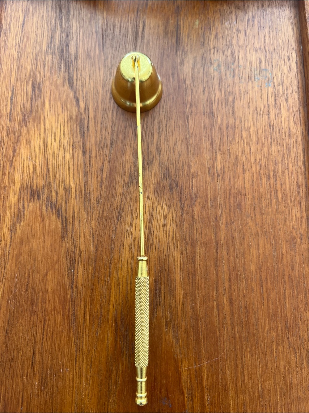 Candle Snuffer with Knurled Handle - Gold-Tone